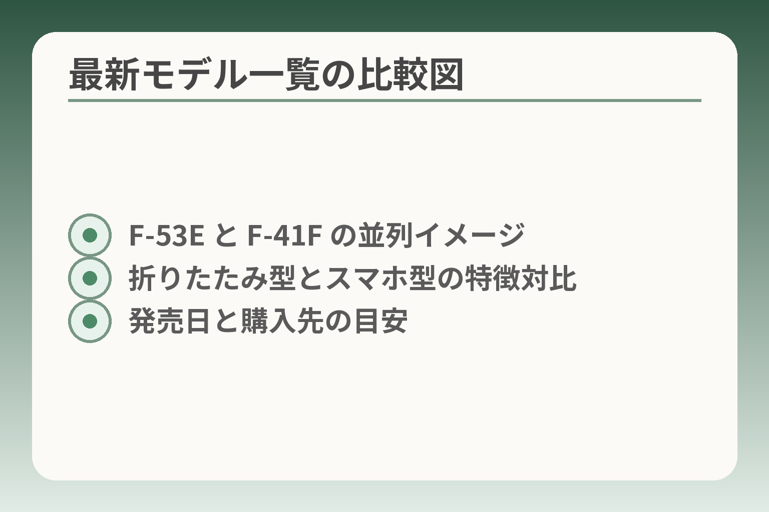 最新モデル一覧の比較図