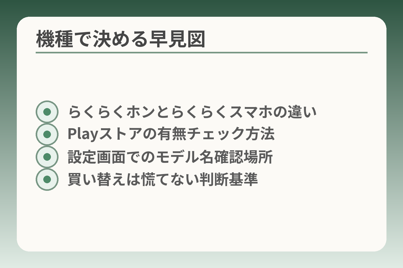 機種で決める早見図