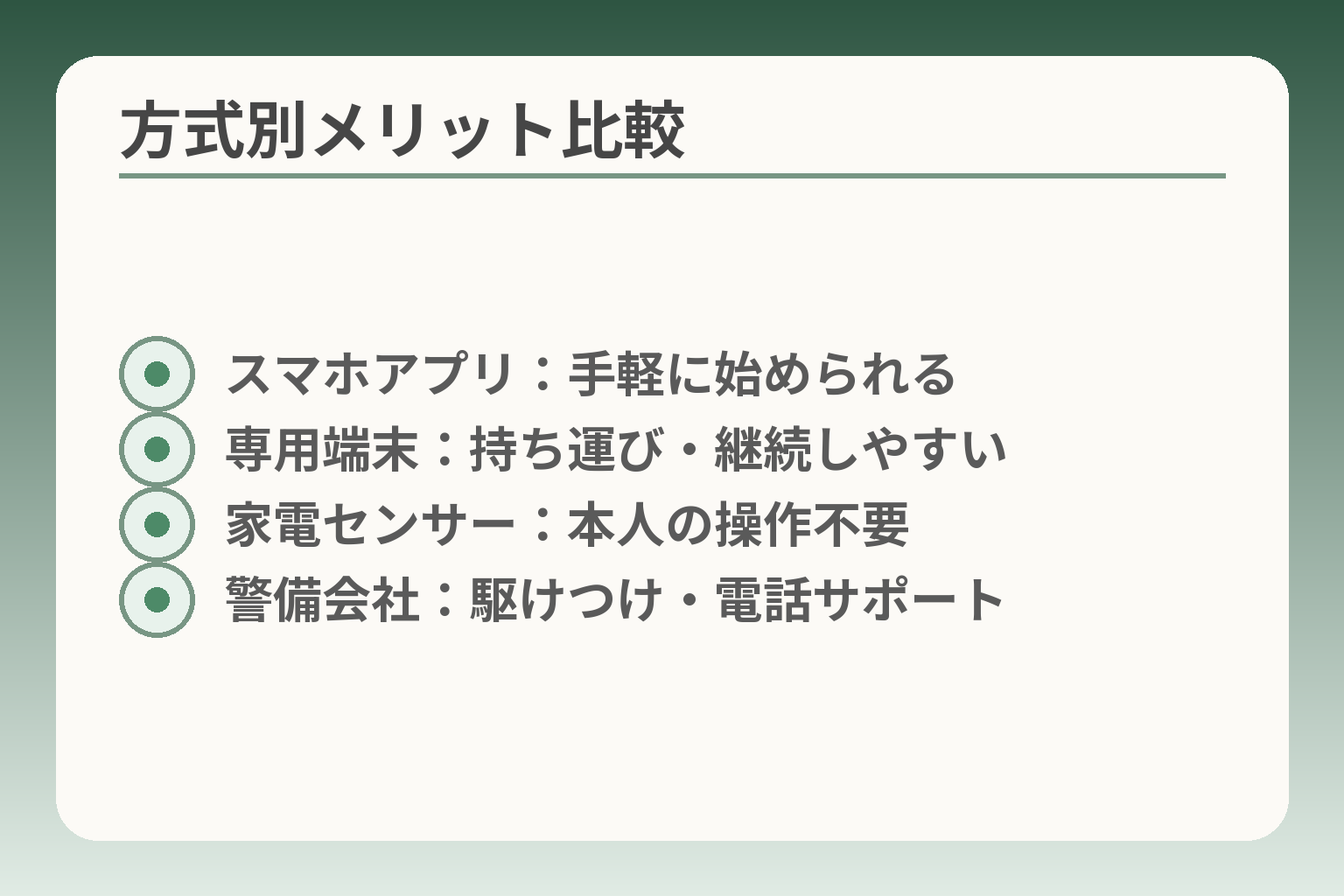 方式別メリット比較