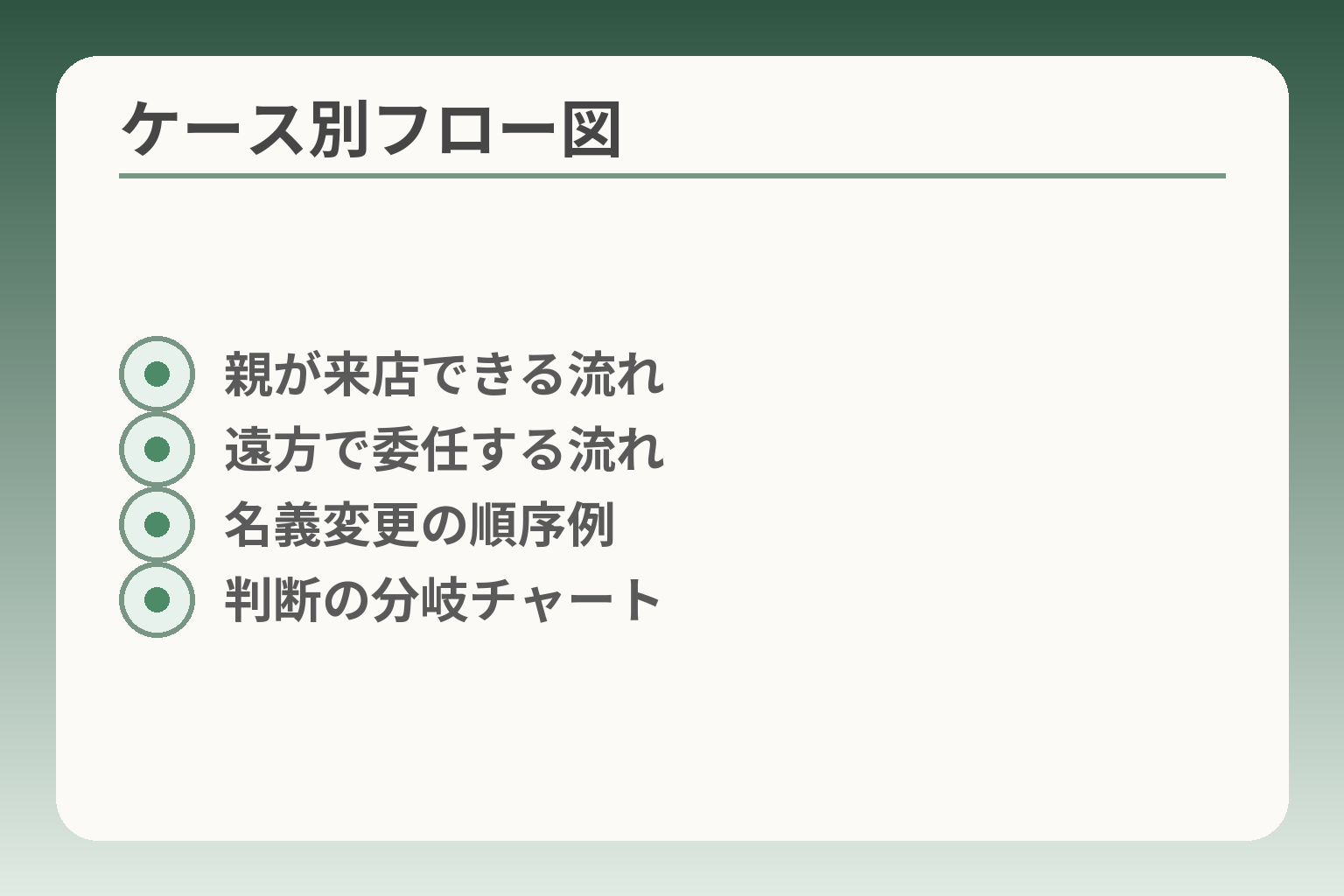 ケース別フロー図