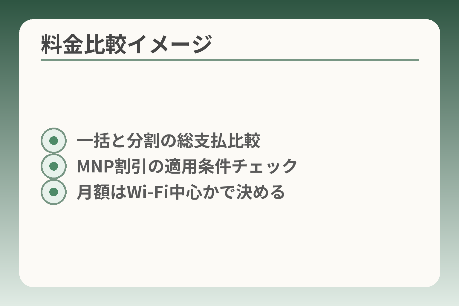 料金比較イメージ
