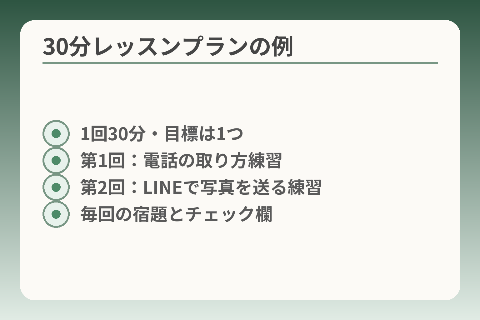 30分レッスンプランの例