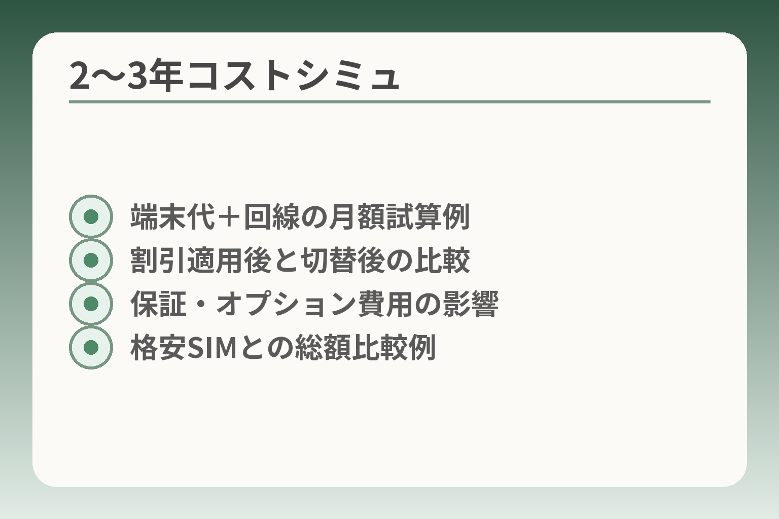 2〜3年コストシミュ