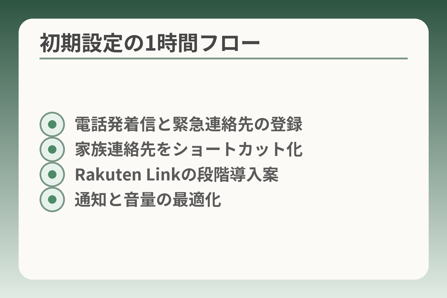 初期設定の1時間フロー