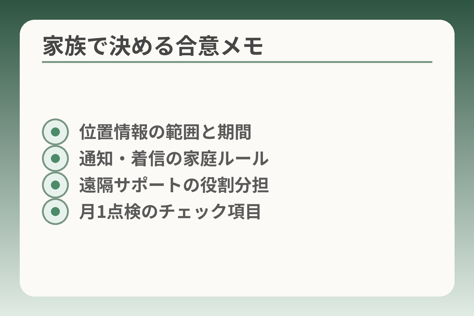 家族で決める合意メモ