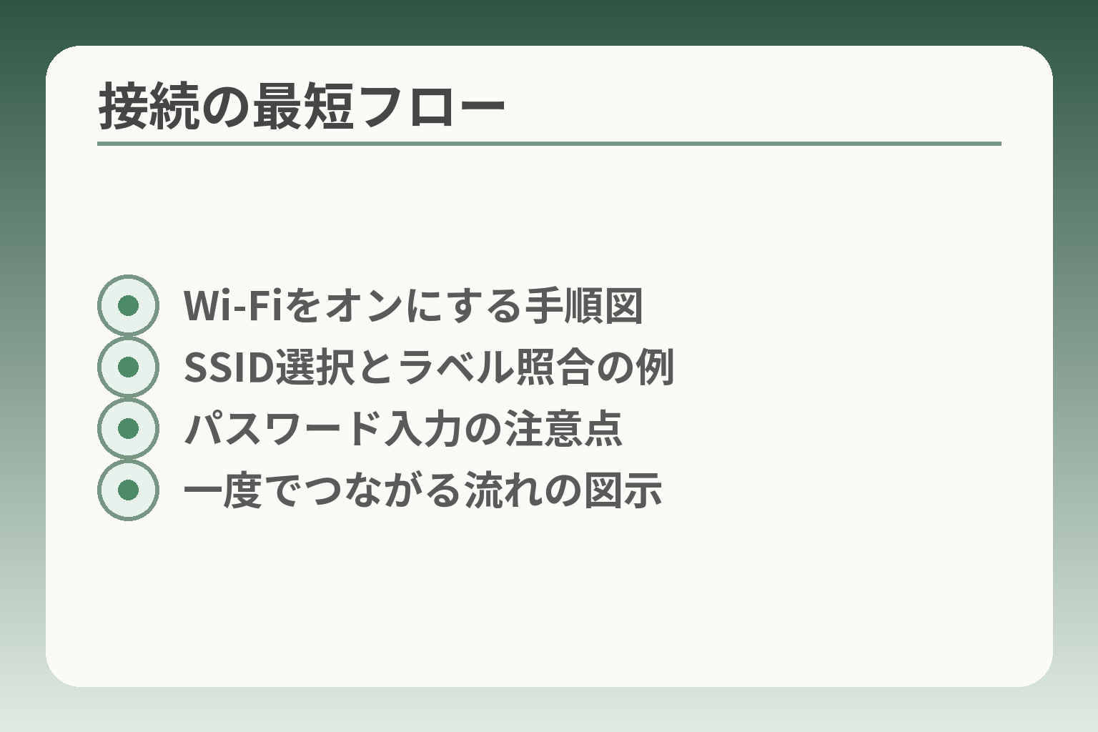 接続の最短フロー