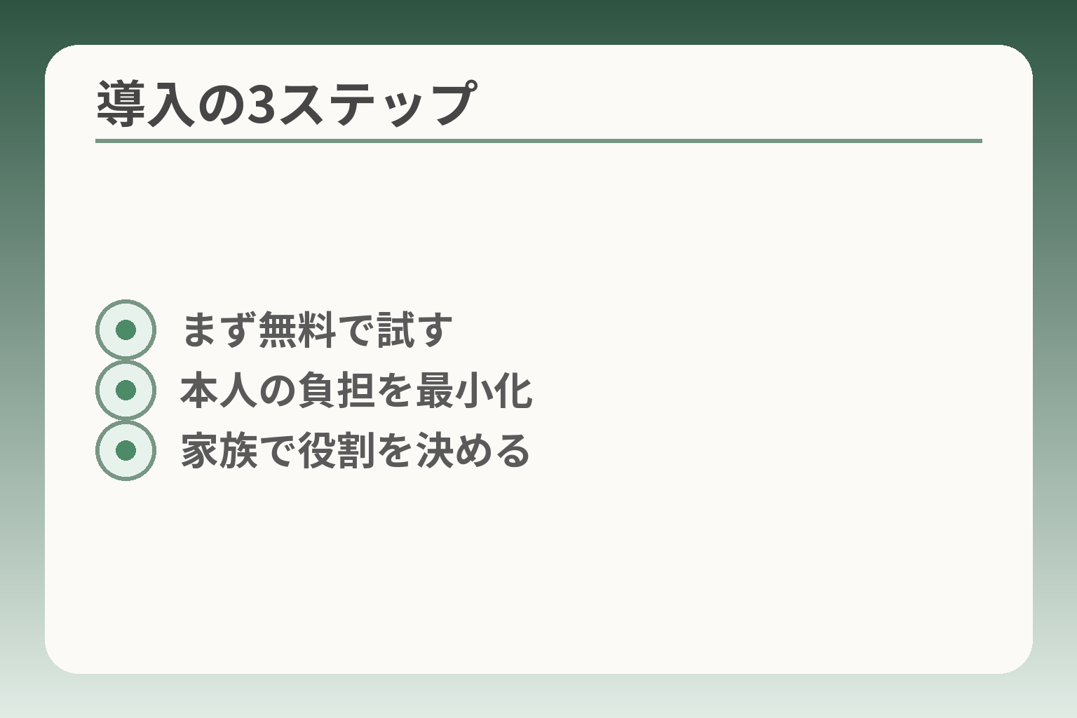 導入の3ステップ