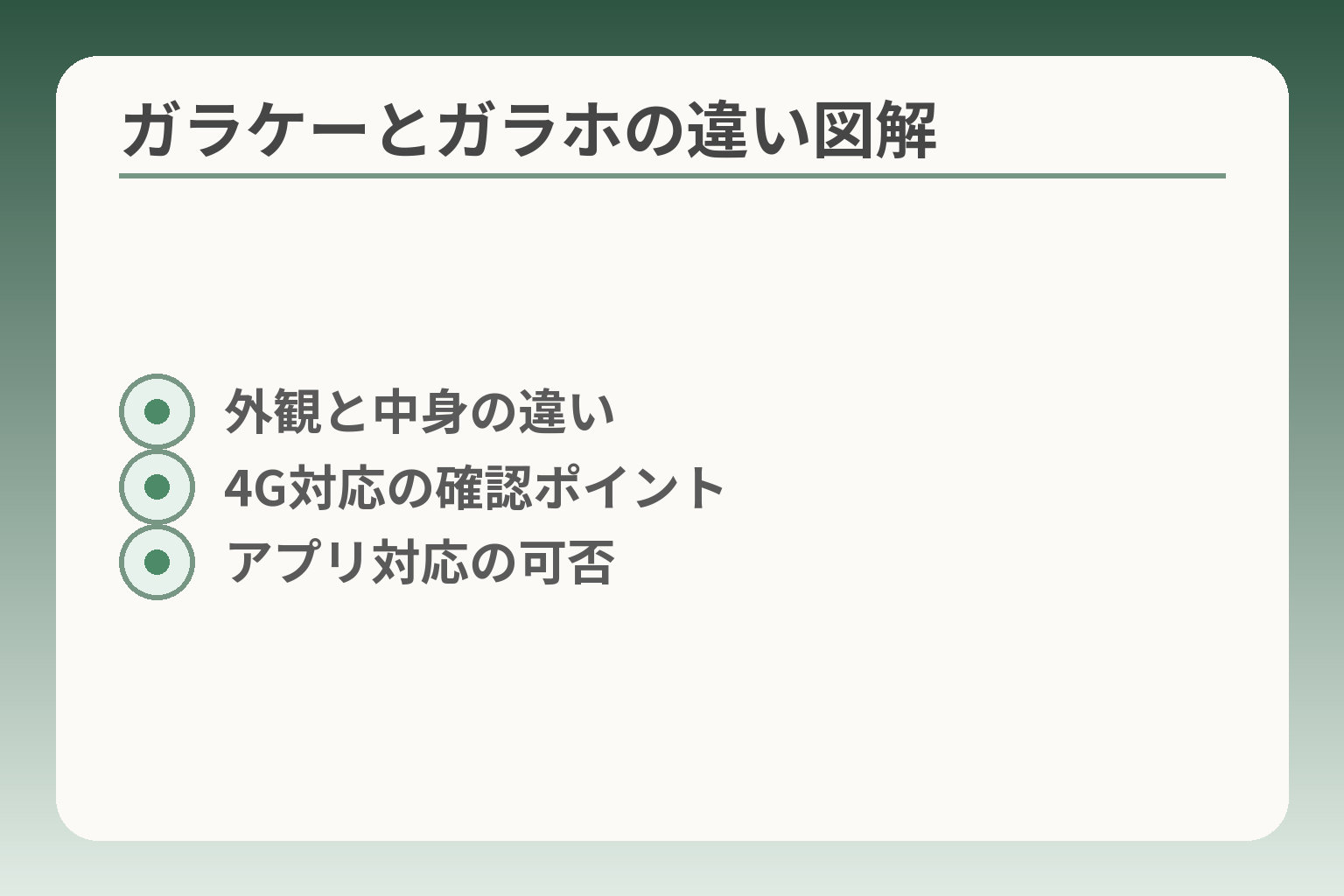 ガラケーとガラホの違い図解