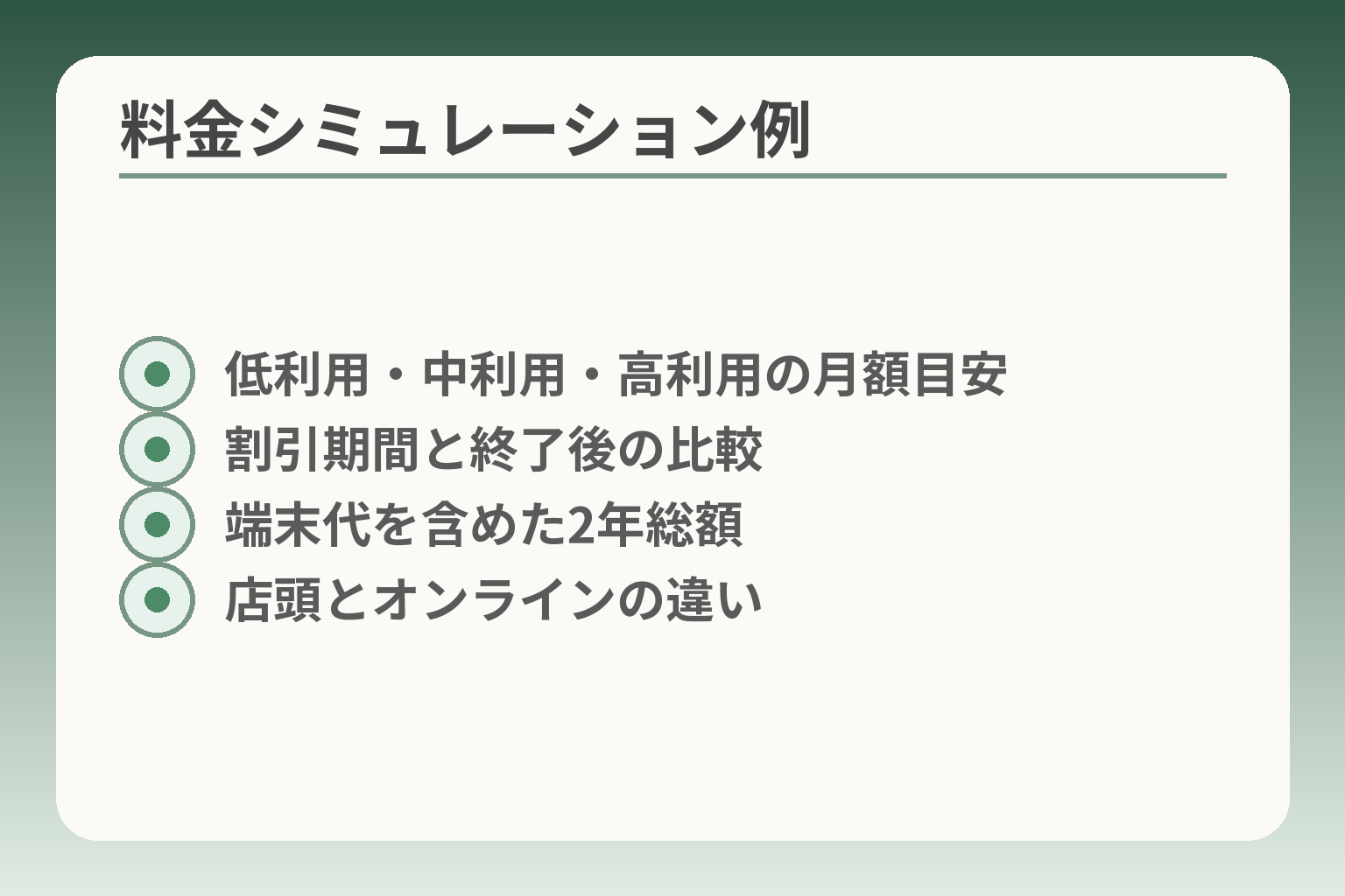 料金シミュレーション例