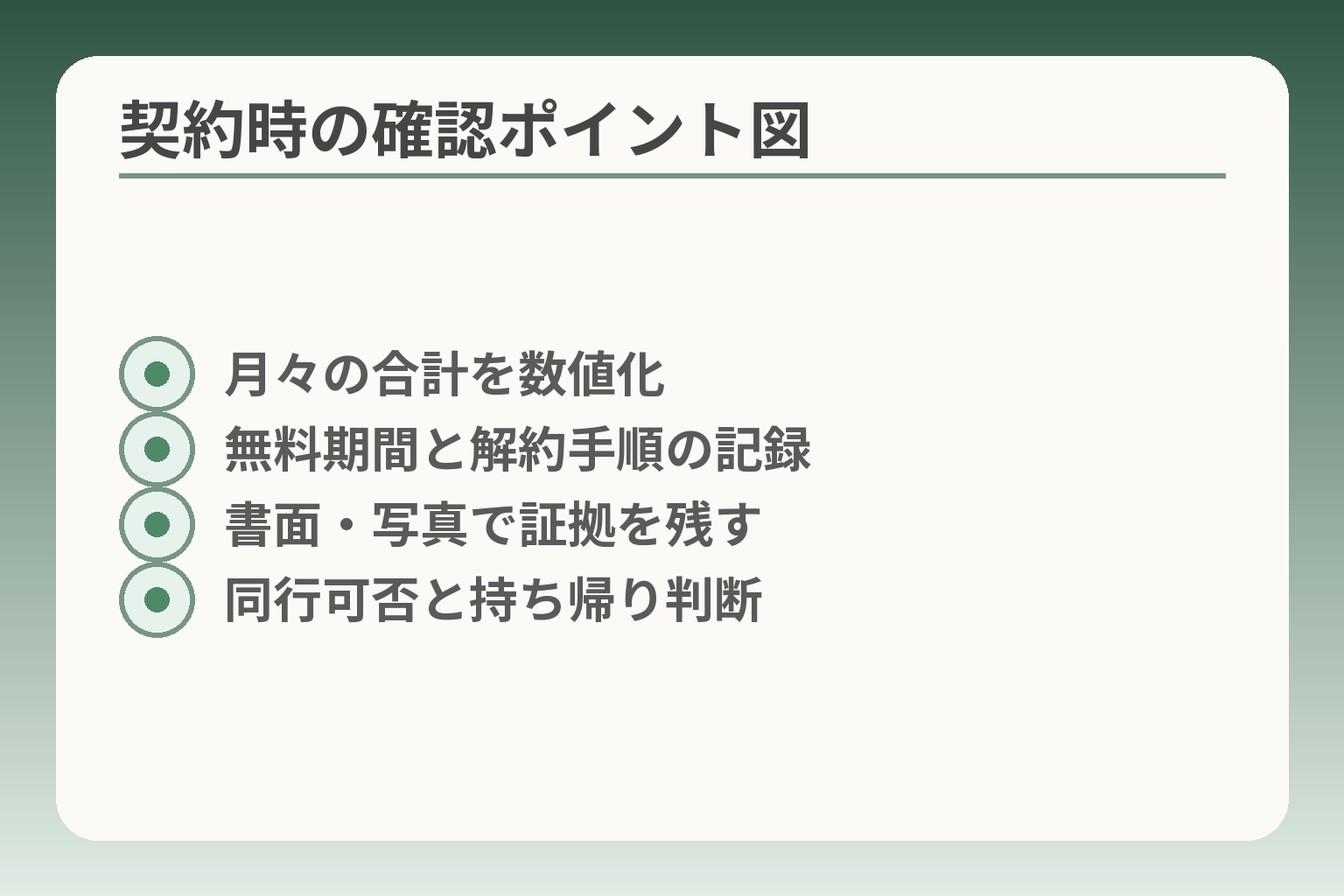 契約時の確認ポイント図