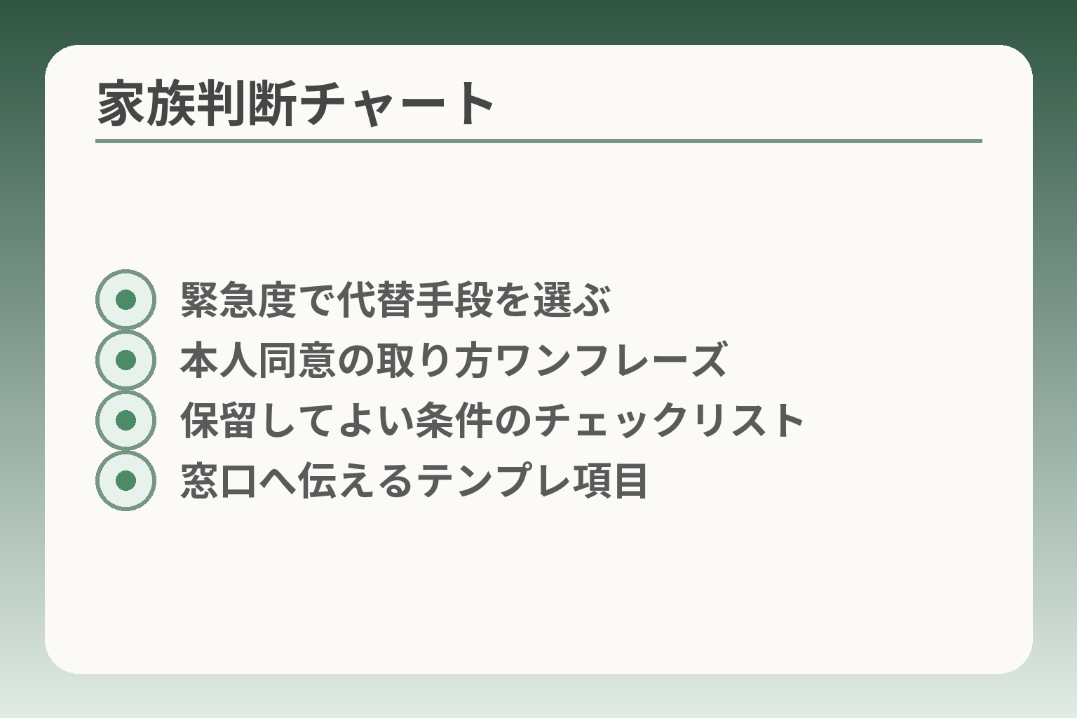 家族判断チャート