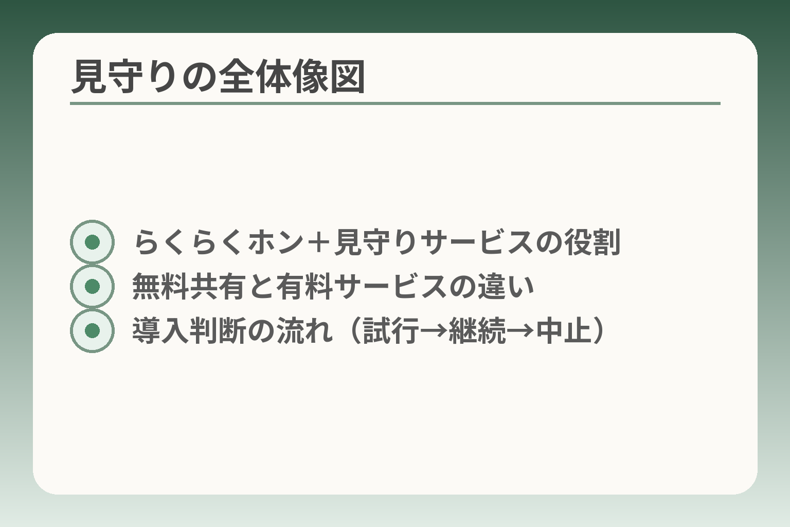 見守りの全体像図