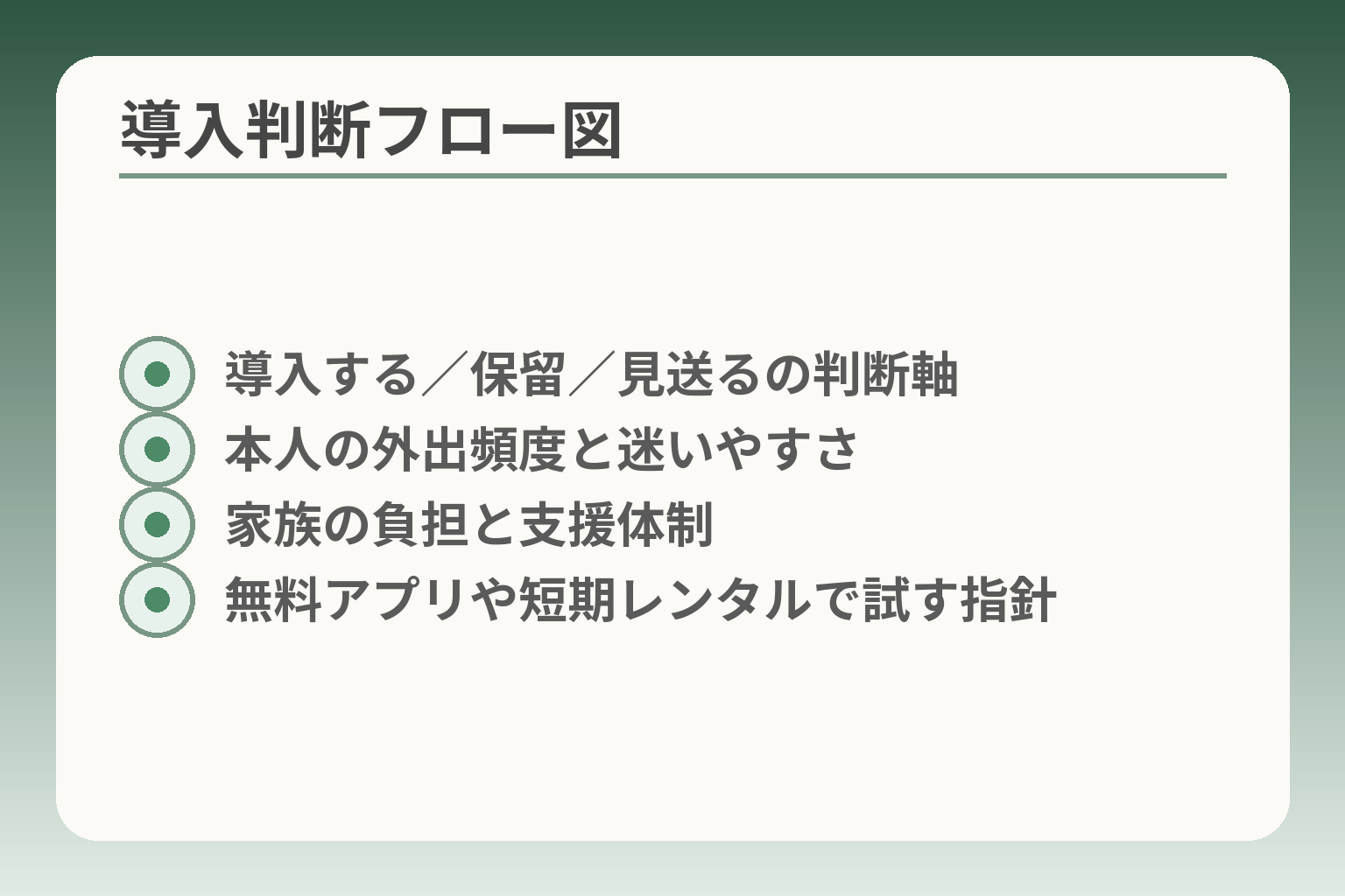 導入判断フロー図