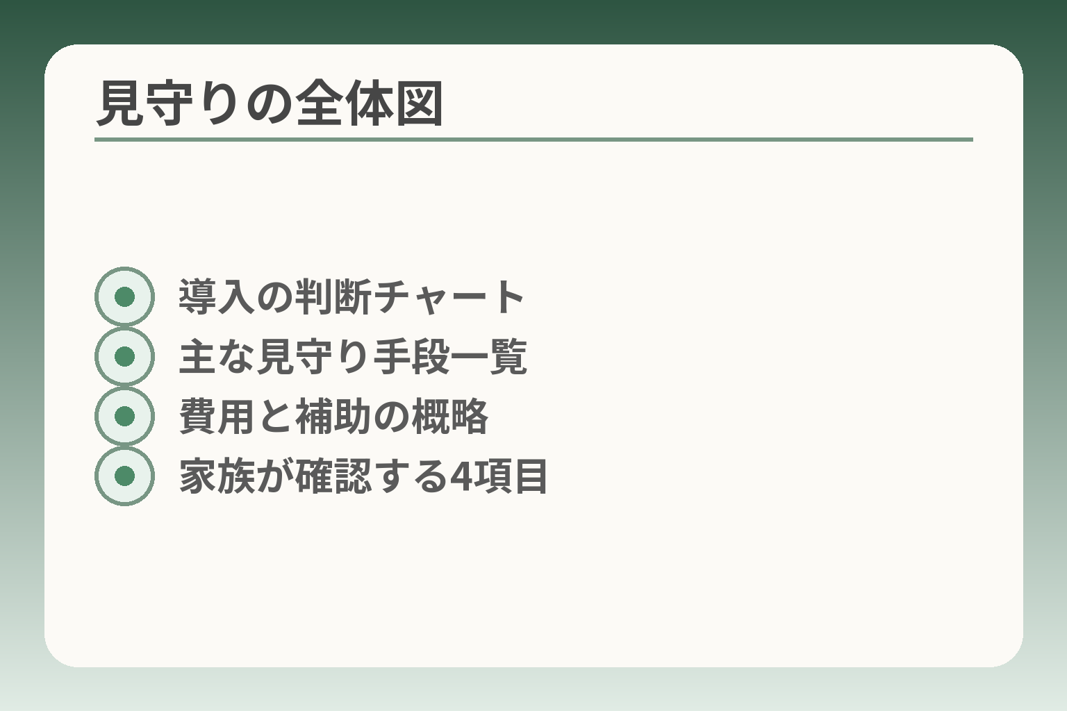 見守りの全体図