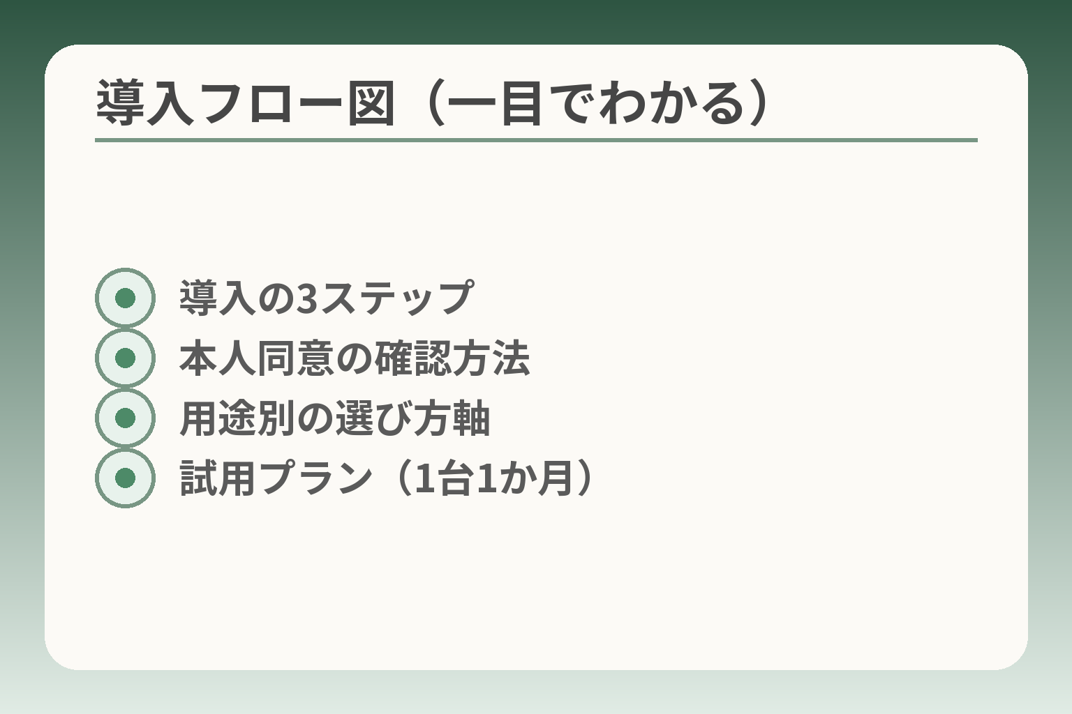 導入フロー図（一目でわかる）
