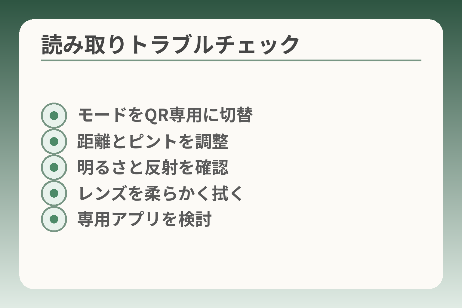 読み取りトラブルチェック