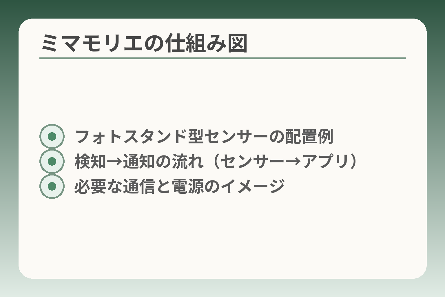 ミマモリエの仕組み図