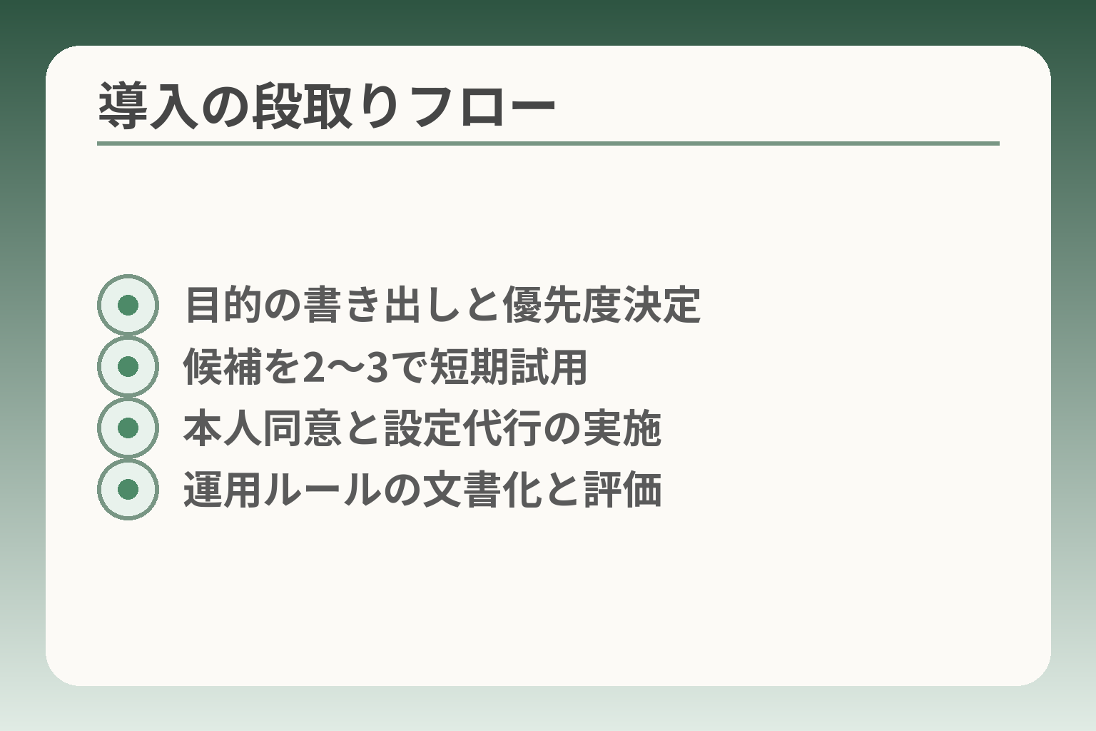 導入の段取りフロー