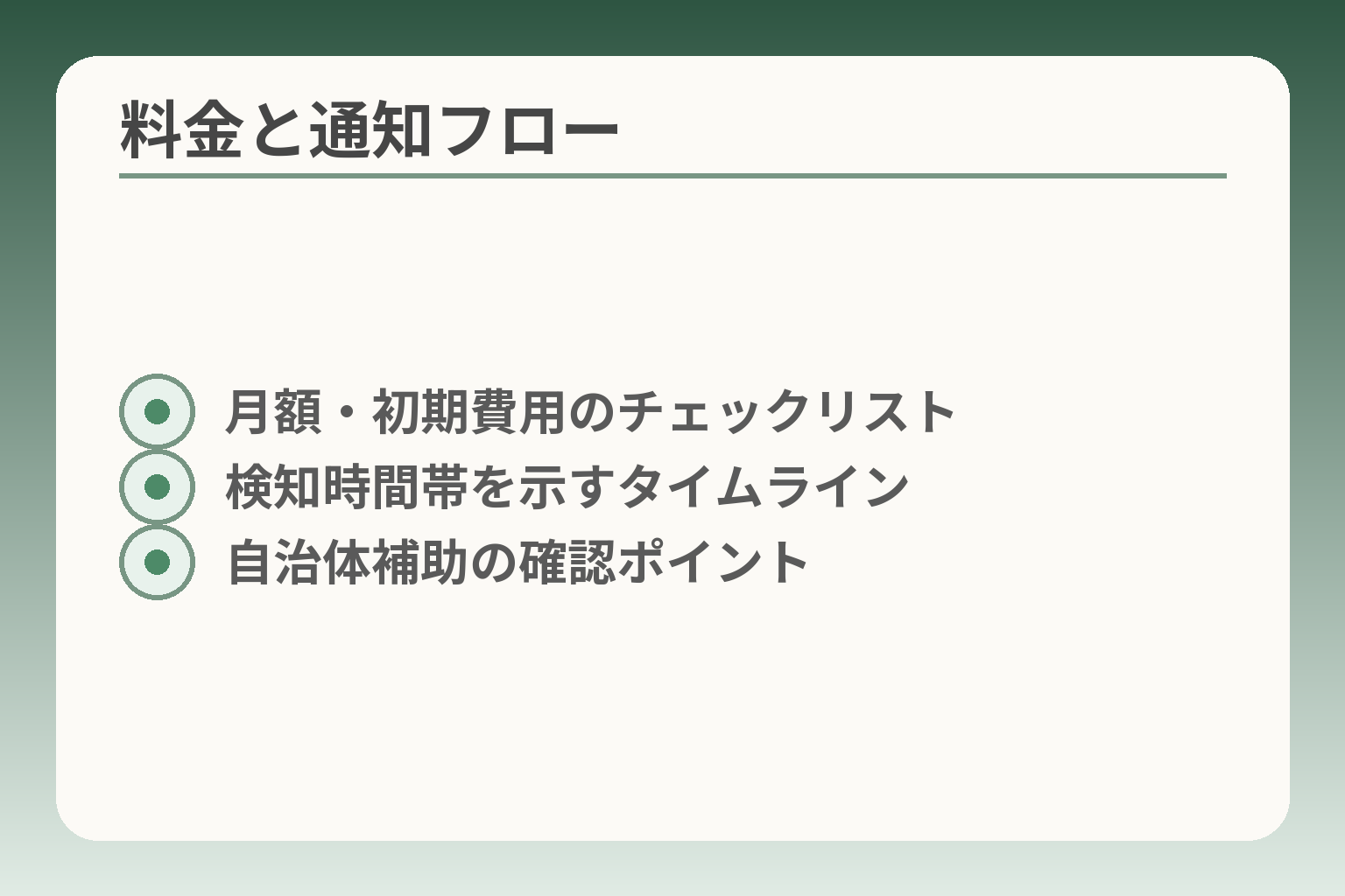 料金と通知フロー