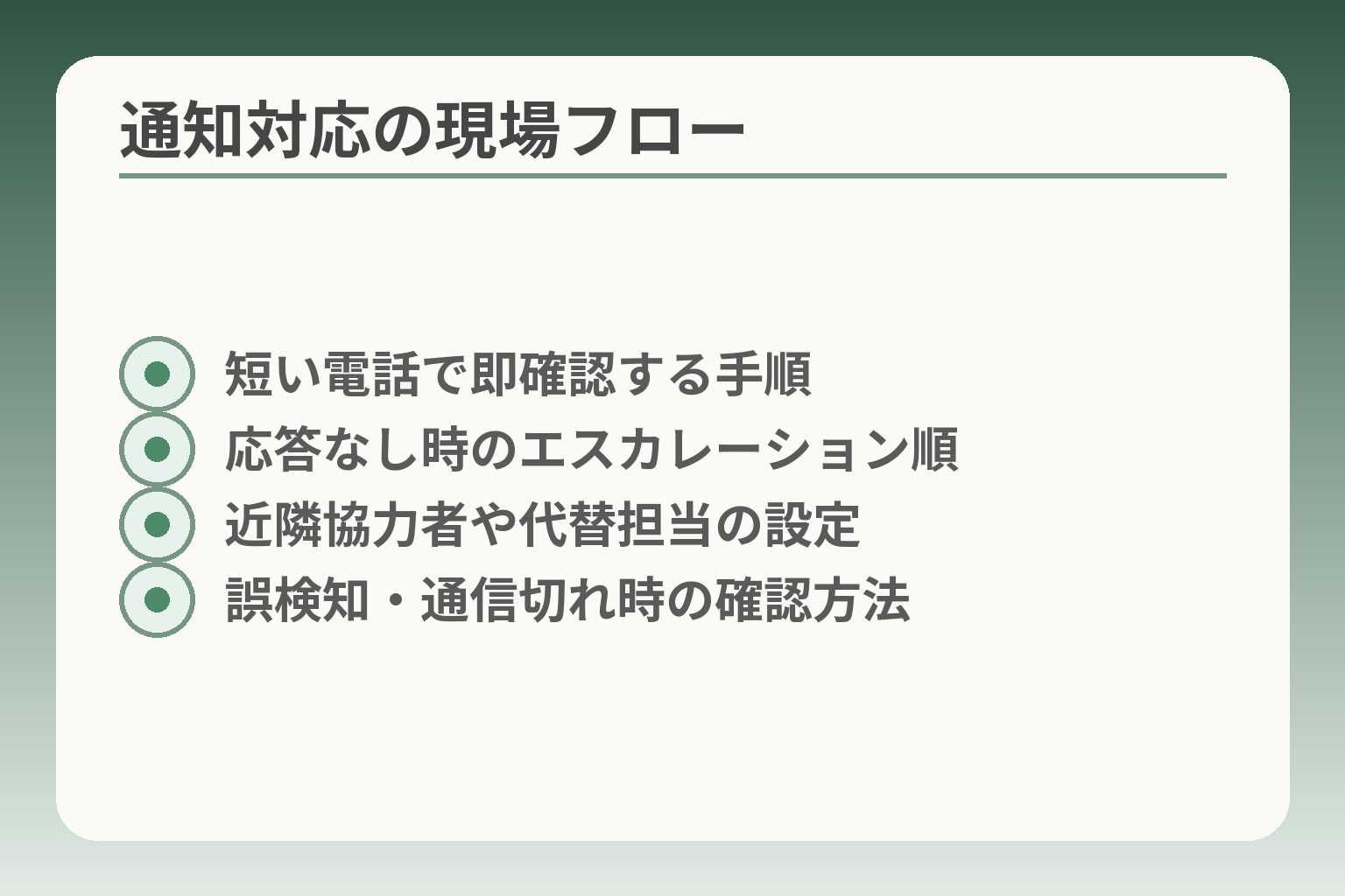 通知対応の現場フロー