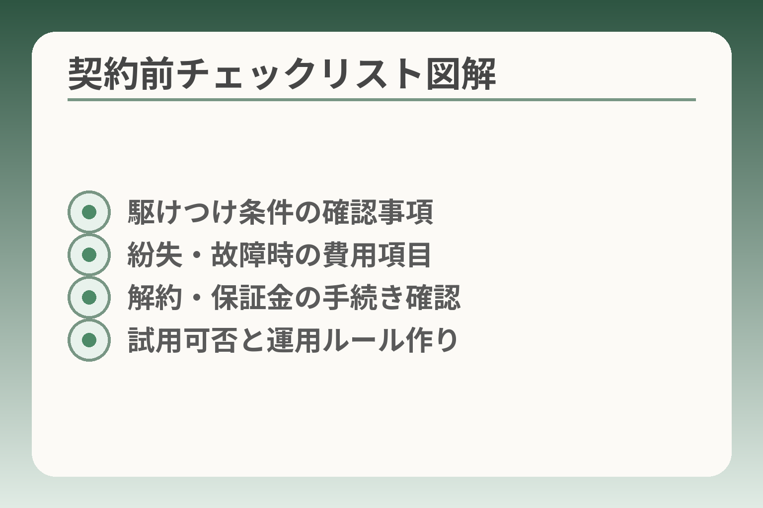 契約前チェックリスト図解