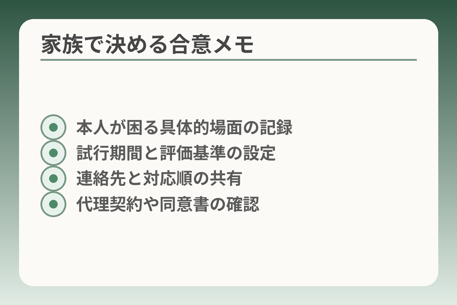 家族で決める合意メモ