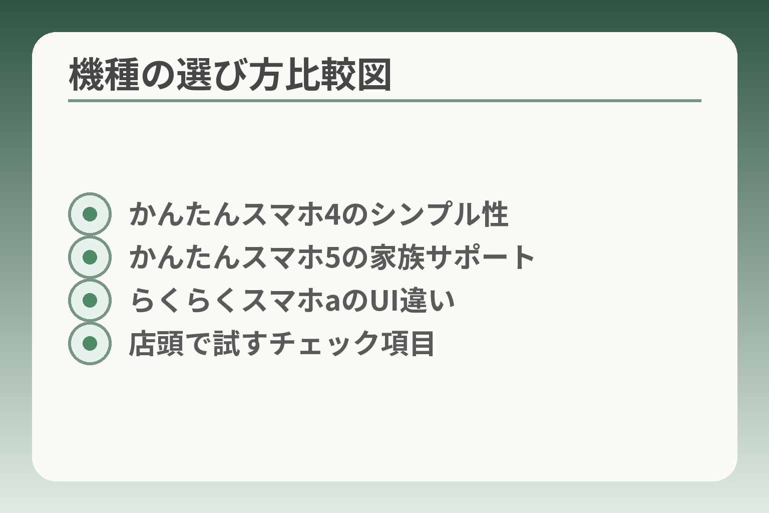 機種の選び方比較図