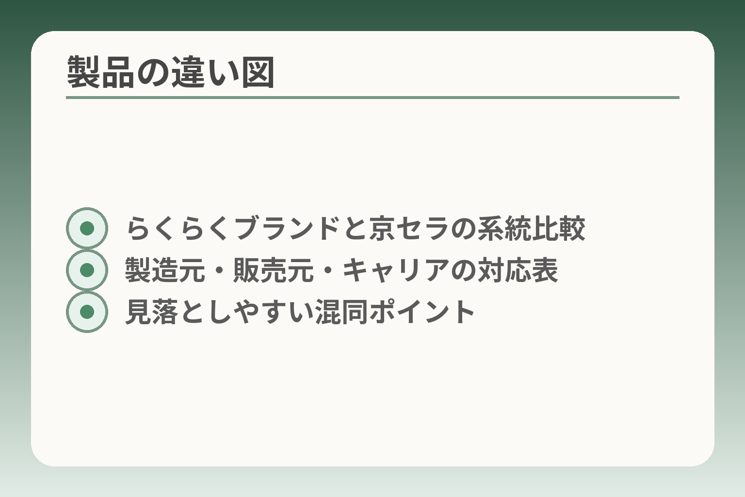 製品の違い図