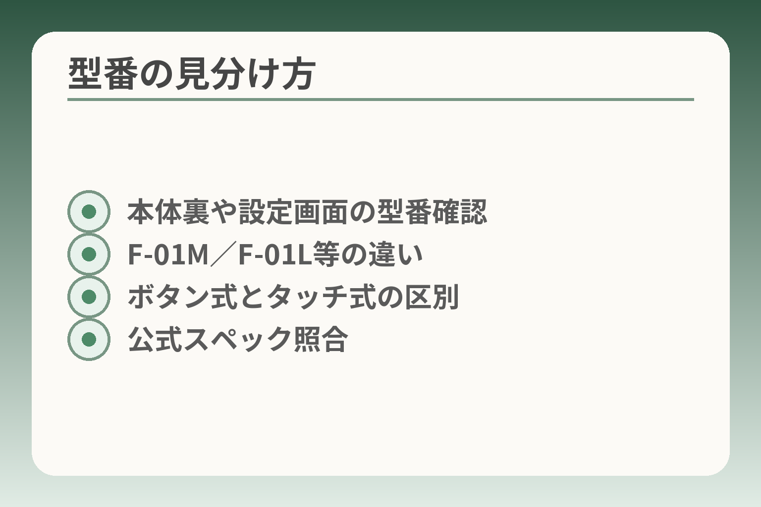 型番の見分け方
