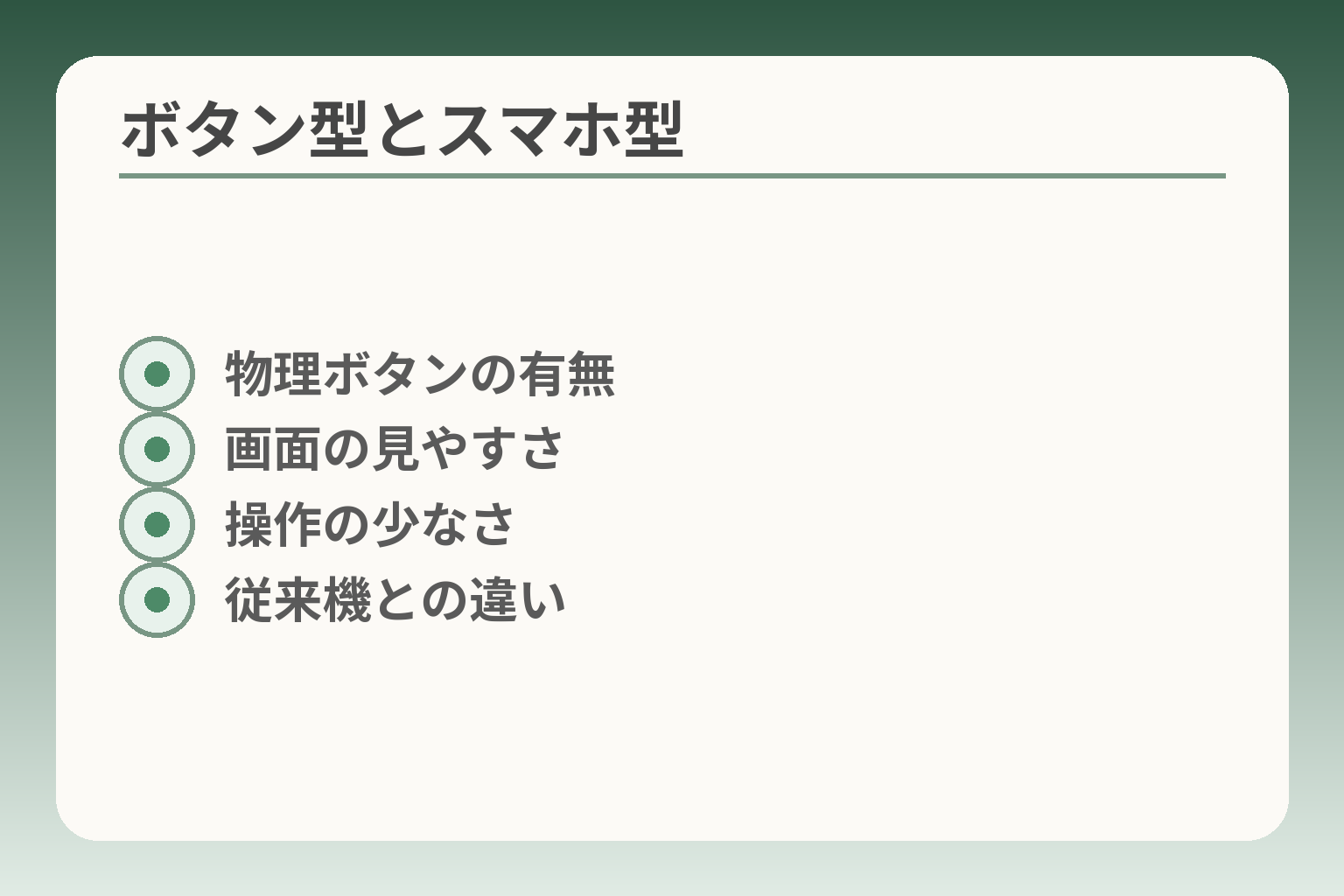 ボタン型とスマホ型