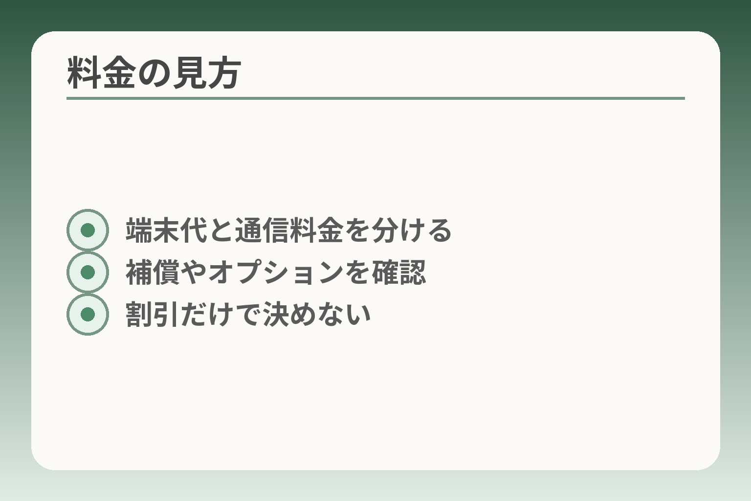 料金の見方