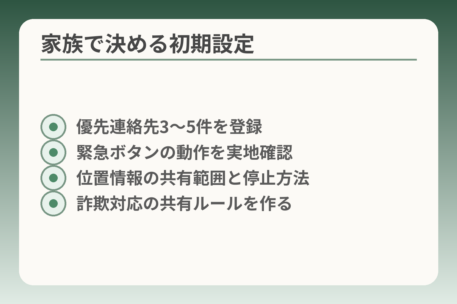 家族で決める初期設定