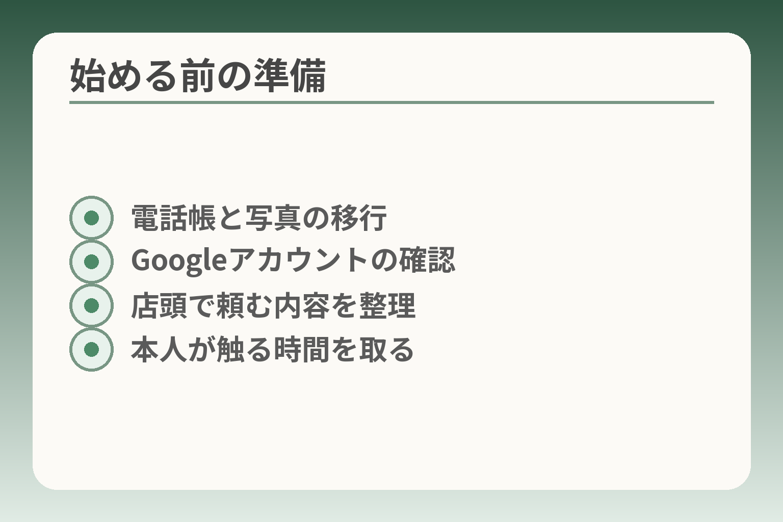 始める前の準備